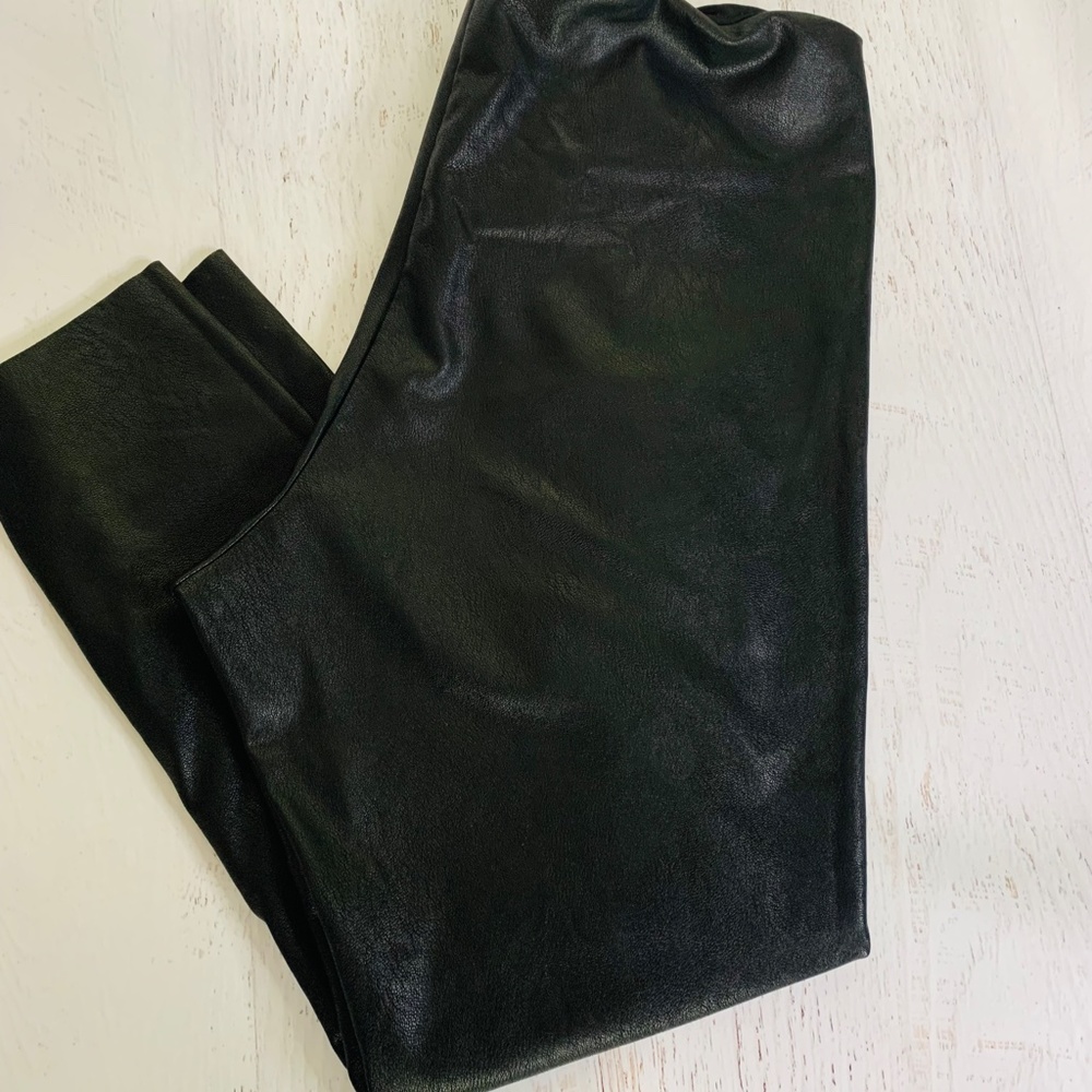 plether leggings high waist great quality black XL
